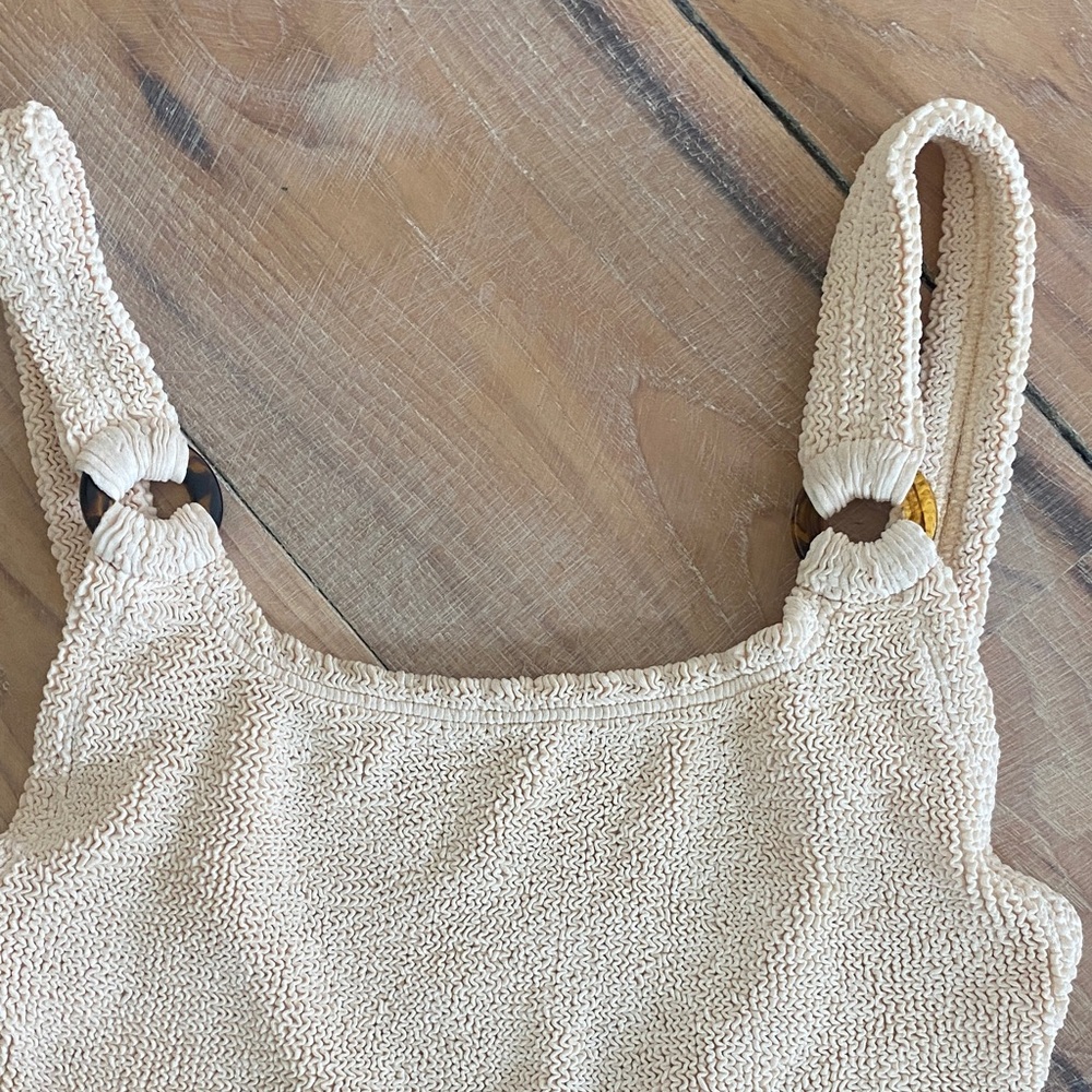 Hunza G Cream Textured One-Piece Swimsuit. Worn 2 times - Picture 8 of 11
